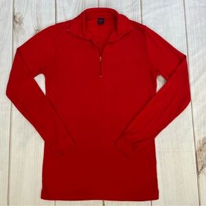 Vintage Patagonia Capilene 1/2 Zip Mock Neck Long Sleeve Shirt Red Sz M